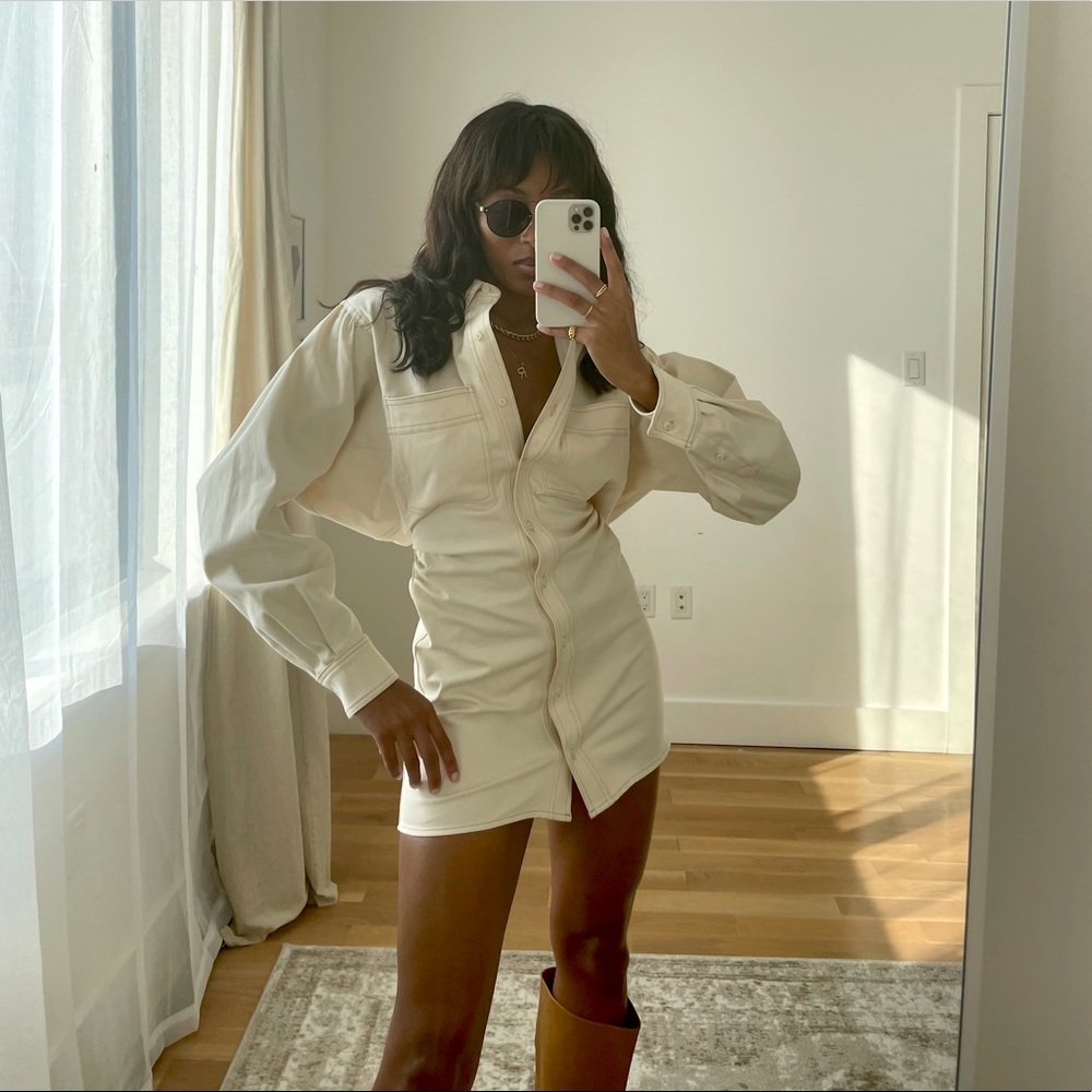 Zara Cream Shirt Dress
